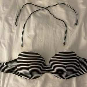 Victorias’s Secret Striped Bandeau Bikini Top 34B